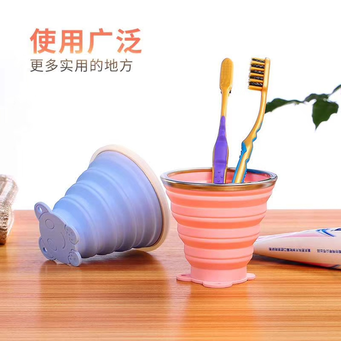 東莞生產(chǎn)現(xiàn)貨供應(yīng)戶外旅行運(yùn)動超薄硅膠折疊杯